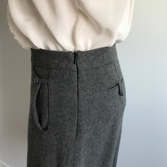Mexx - Grey Wool Blend midi skirt - Picture 7 of 14